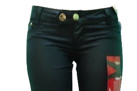 Calça f. tam:36, sawary resinada(parece couro) Ref:006