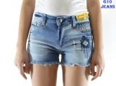 Shorts feminino tam:36, em jeans sawary. Ref:041